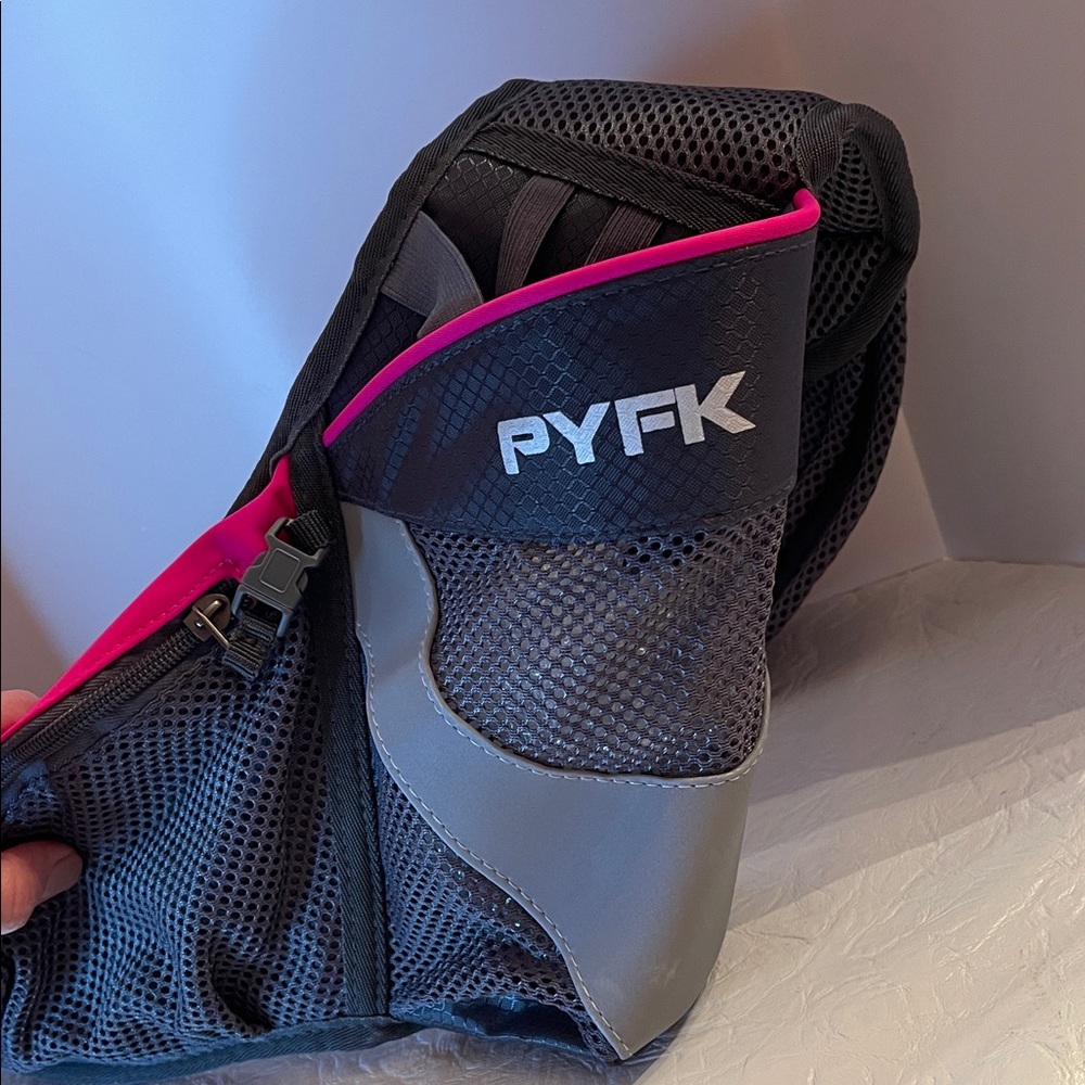 PYFK Women's Black and Pink Belt Hydration Belt